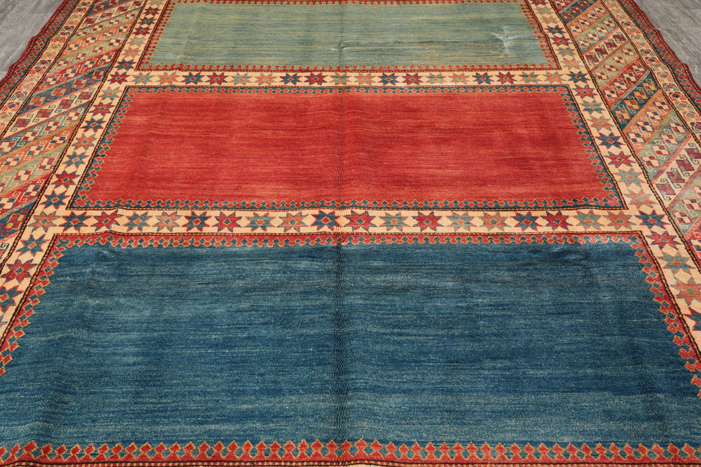 8.10 x 12.9 Hand-Knotted Afghanistan Gaabeh Rug Modern Transition #PIX-9904