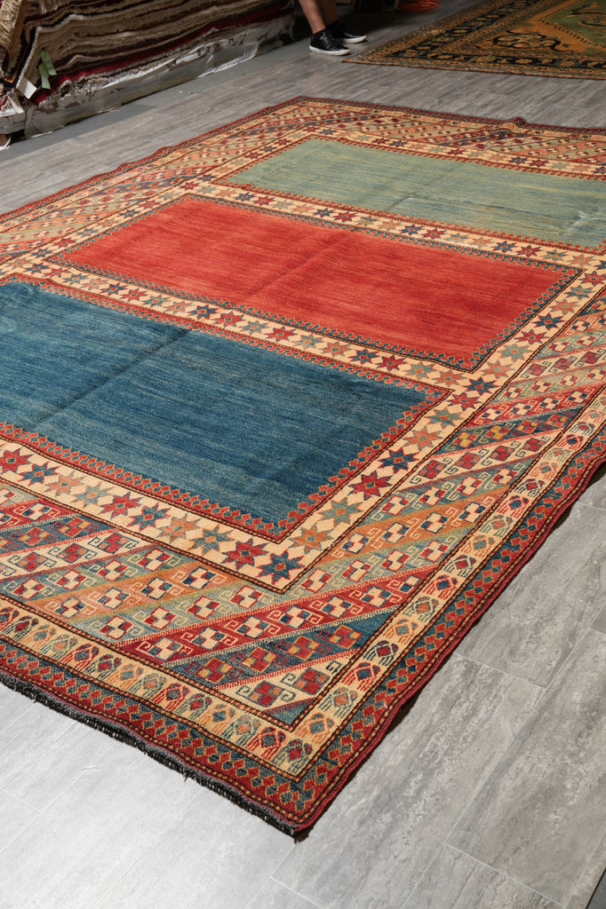 8.10 x 12.9 Hand-Knotted Afghanistan Gaabeh Rug Modern Transition #PIX-9904