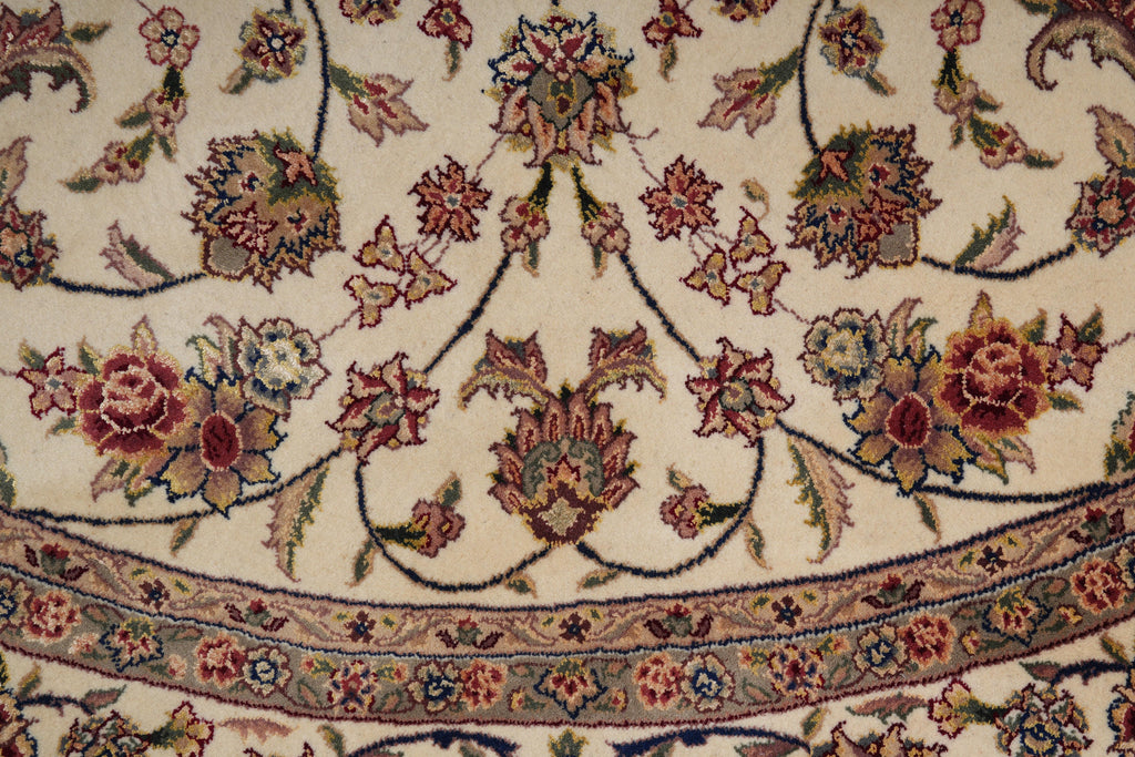 8.3 x 8.3 Handmade Fine Wool and Silk Round New Rug #F-4040