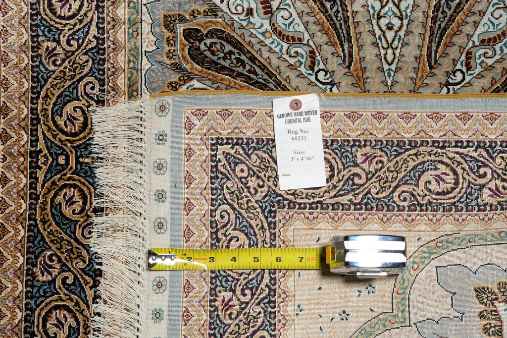 3 x 4.6 Silk Rug Handmade #60231