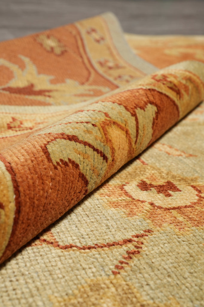 9 x 12.4 Green New Handmade Oushak Rug #PIX-806-06