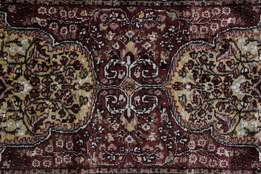 12' Feet Handmade Runner Kashmir Bamboo Silk #44708