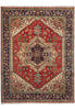 Load image into Gallery viewer, 8' x 10' Serapi Heriz Rug – Classic Red Field with Navy Geometric Medallion #F-74909