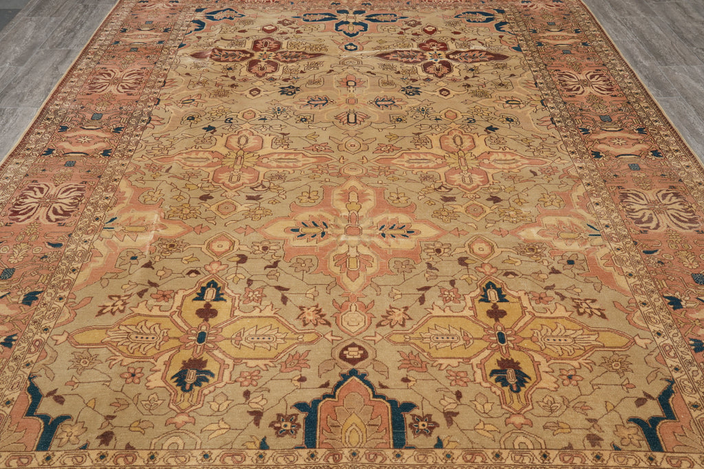 8.2 x 12.1 Quality Handmade Agra Rug Dense Weave Natural Wool #PIX-15629