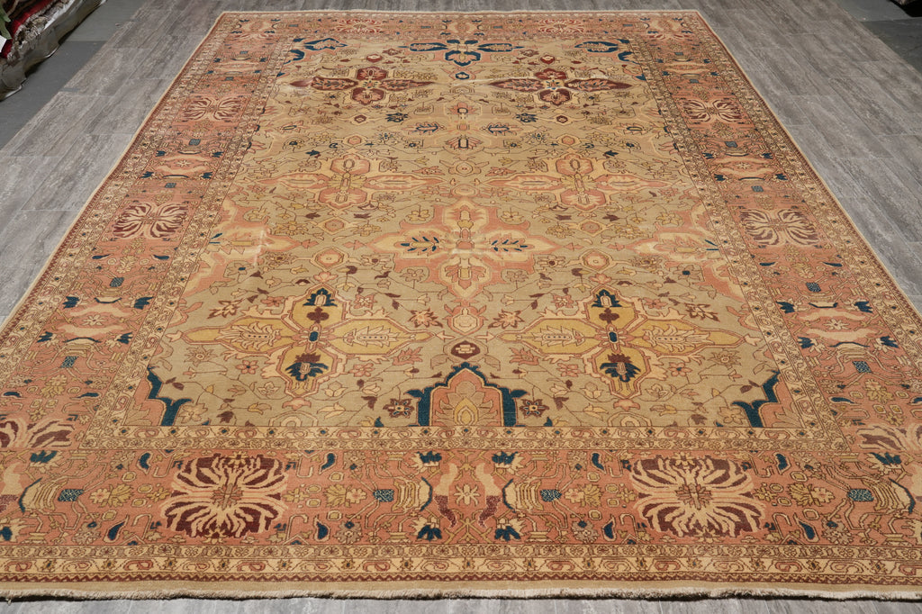 8.2 x 12.1 Quality Handmade Agra Rug Dense Weave Natural Wool #PIX-15629
