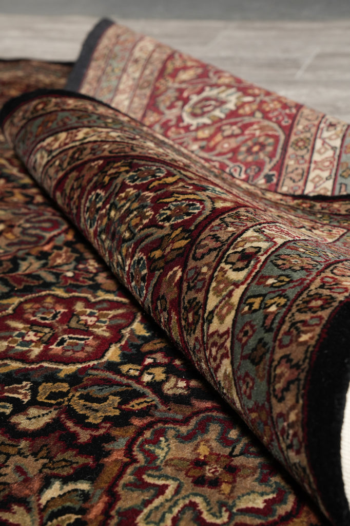 9.1 x 11.9 Black High Quality Handmade Rug Sheik Safi 200 KPSI #PIX-13194