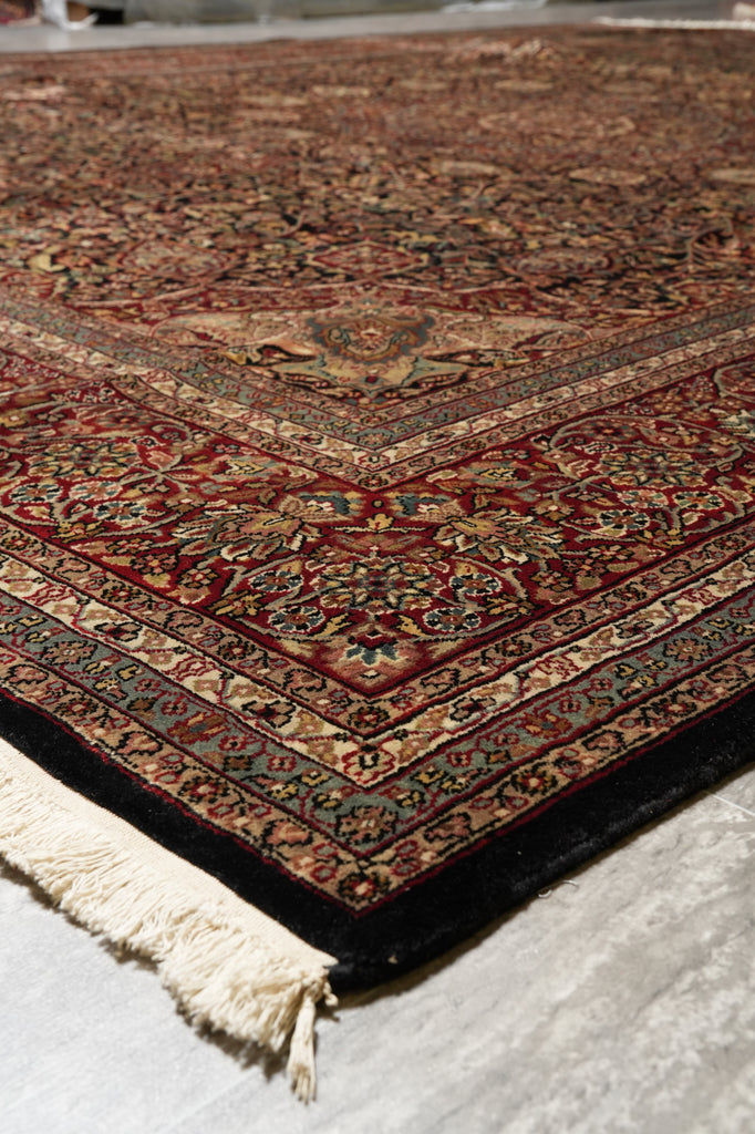 9.1 x 11.9 Black High Quality Handmade Rug Sheik Safi 200 KPSI #PIX-13194