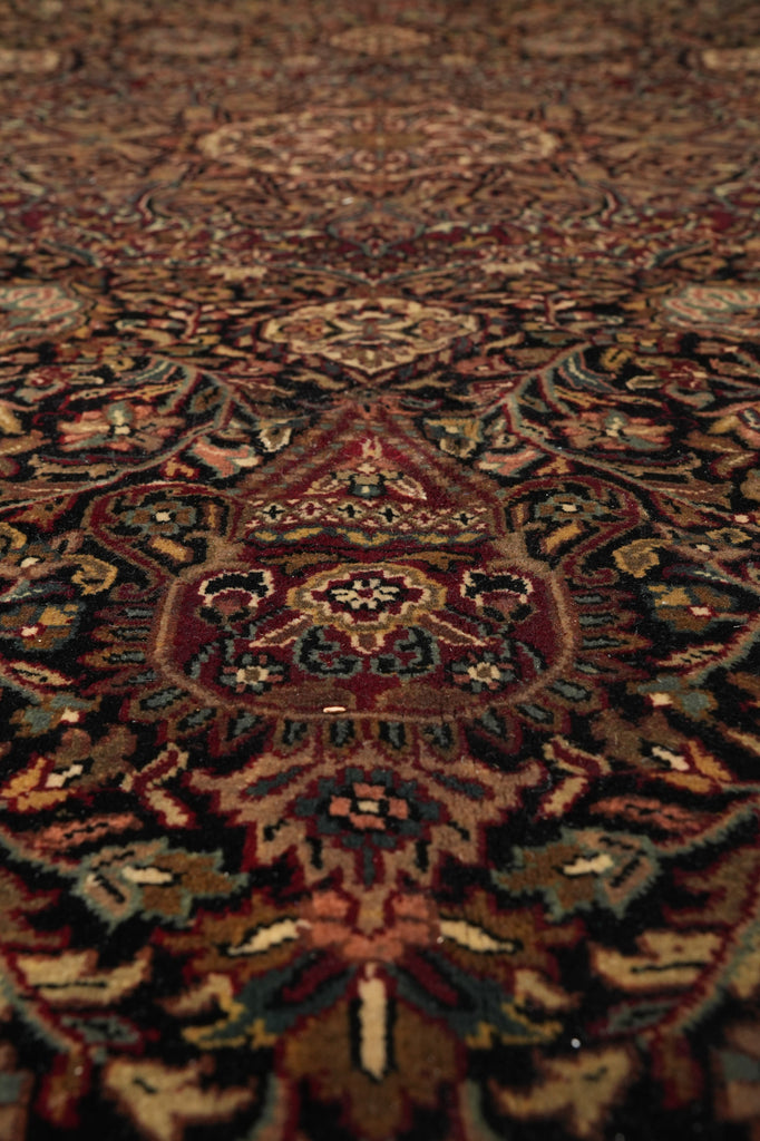 9.1 x 11.9 Black High Quality Handmade Rug Sheik Safi 200 KPSI #PIX-13194