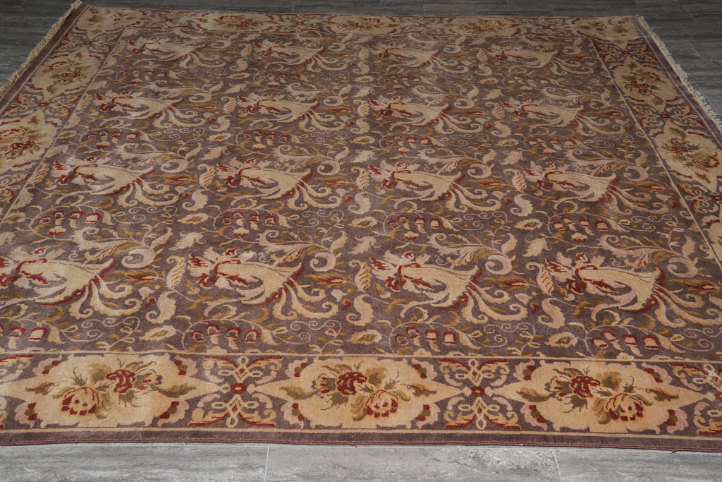 8.1 x 8.4 Square Handmade New Rug French Transitional #F-4045