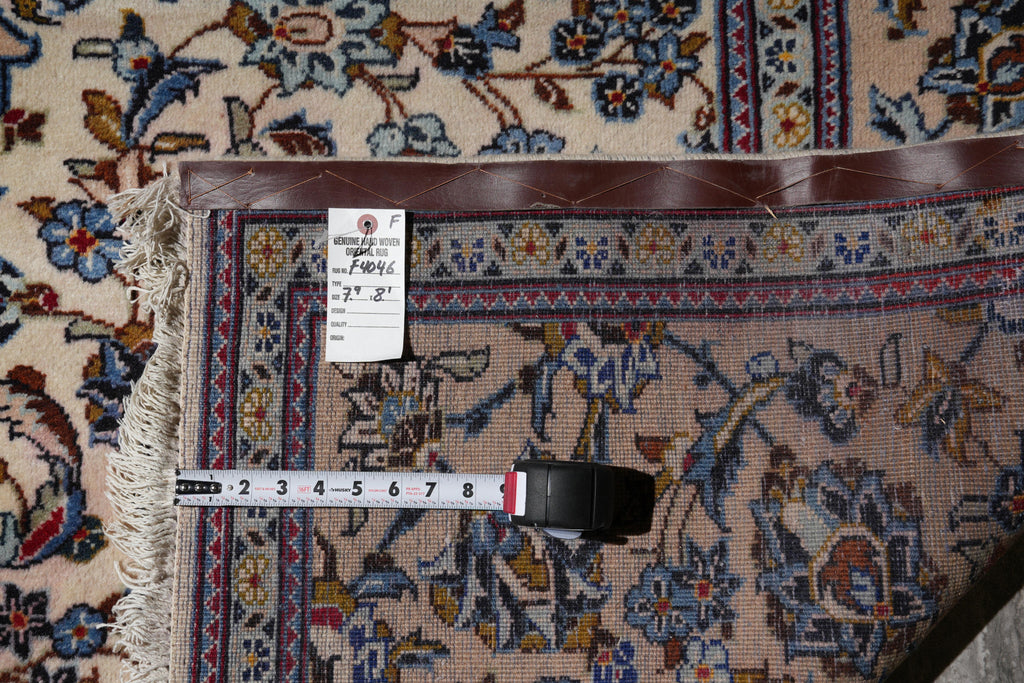 7.9 x 8.1 Square Persian Esfahan Najafabad Wool Rug #F-4046