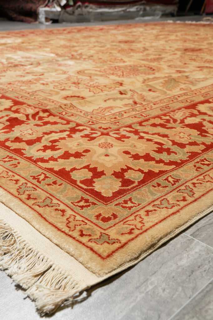 9 x 12 Dense Quality Wool Handmade Agra Rug #F-4397