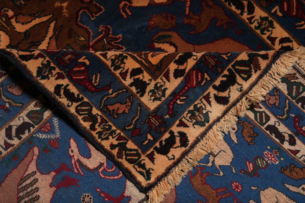 3.5 x 6 Intersting Tribal Afghan Rug Birds Animals #F-3222