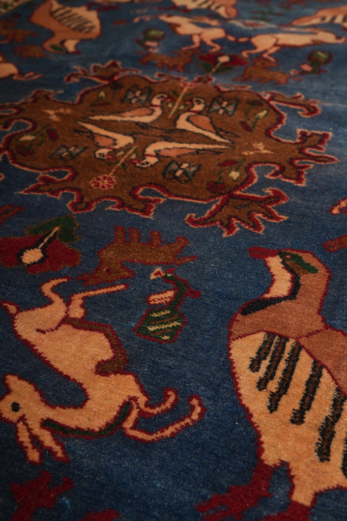 3.5 x 6 Intersting Tribal Afghan Rug Birds Animals #F-3222