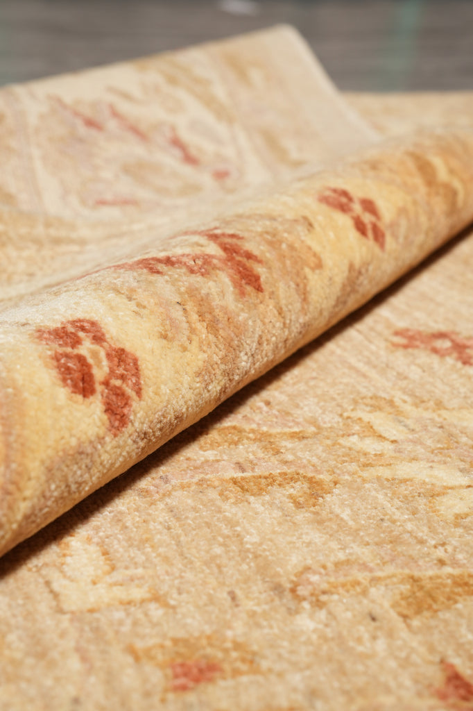 8 x 9.5 New Handmade Zigler Chobi Peshawar Rug Neutrals #PIX-11574