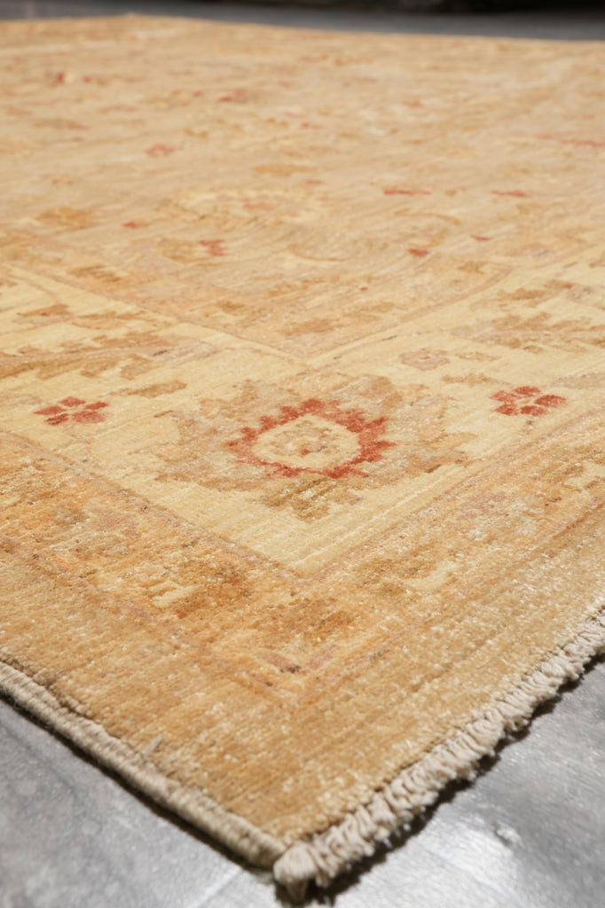 8 x 9.5 New Handmade Zigler Chobi Peshawar Rug Neutrals #PIX-11574