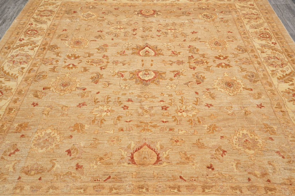 8 x 9.5 New Handmade Zigler Chobi Peshawar Rug Neutrals #PIX-11574
