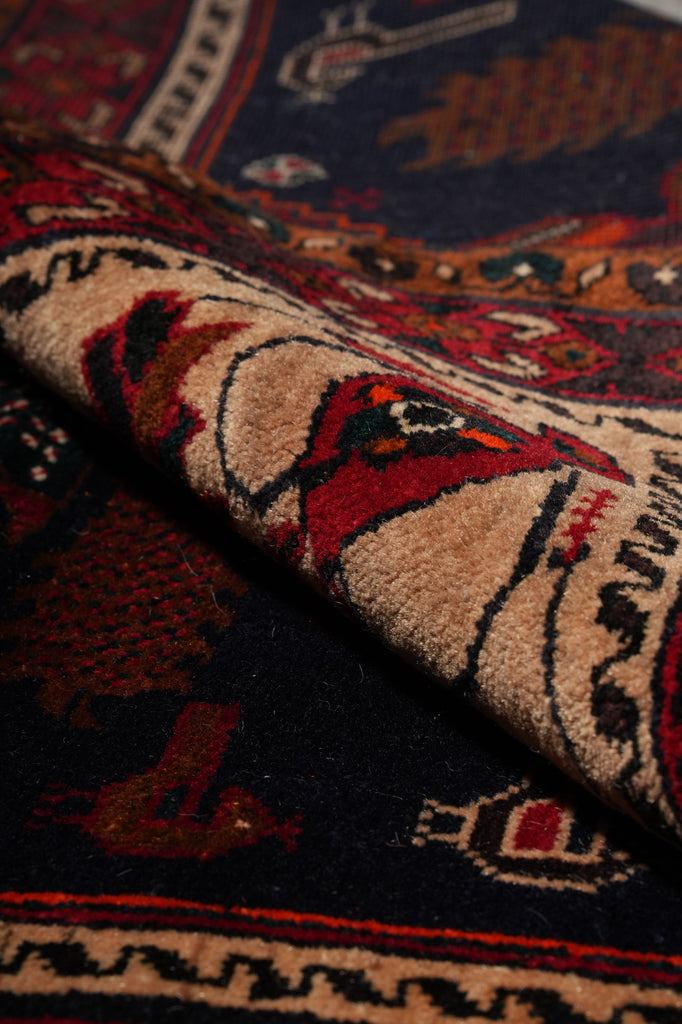 3 x 6 Peacock Birds Tribal Afghan Wool Rug #F-3227
