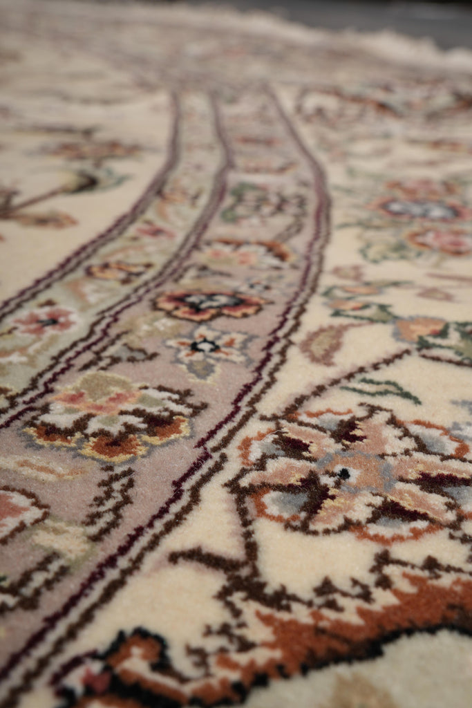 9.0 x 9.0 Round Fine Handmade Wool and Silk Rug #F-4051