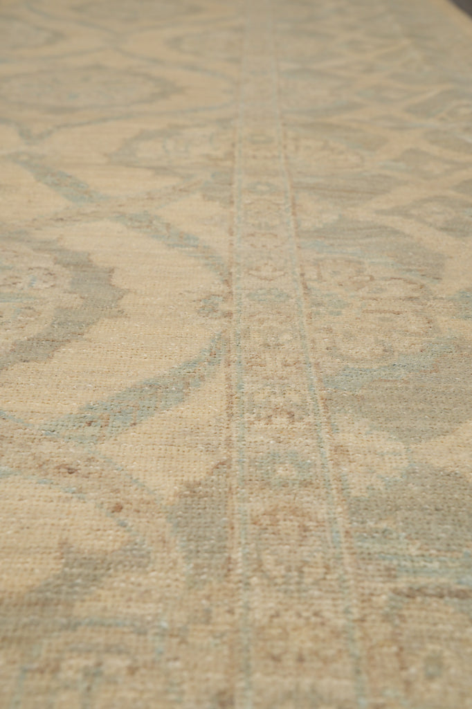 7 x 10.1 Transitional Handmade Chobi Peshawar Rug Natural Wool #B-77533