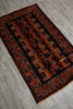 Load image into Gallery viewer, 3 x 5.5 Tribal Afghan Rug Animal Motif #F-3226