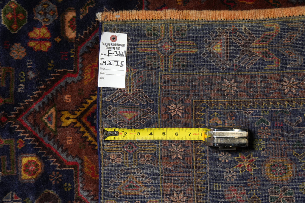 4 x 7.5 Tribal Love Birds Afghan Rug #F-3229