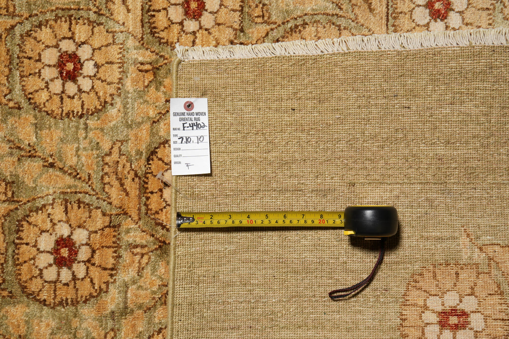 8x 10 Green Handmade Agra Rug Trasitional Modren #F-4402