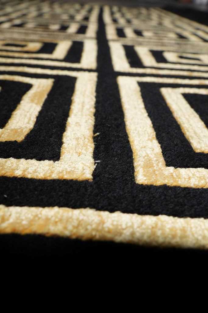 6.6 x 6.6 Square Handmade Wool Modern Rug #F-4053