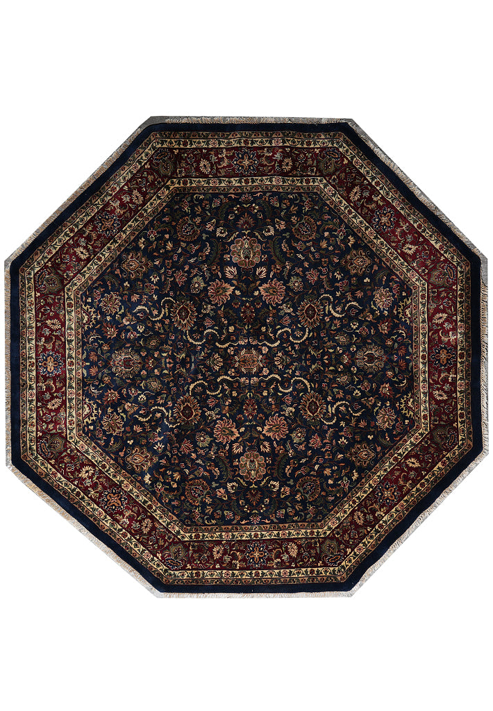 8 x 8 Octagonal Quality Wool Jaipur Rug #F-4054