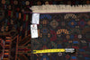Load image into Gallery viewer, 4 x 7 Black Wool Afghan Baluch Rug #F-3228