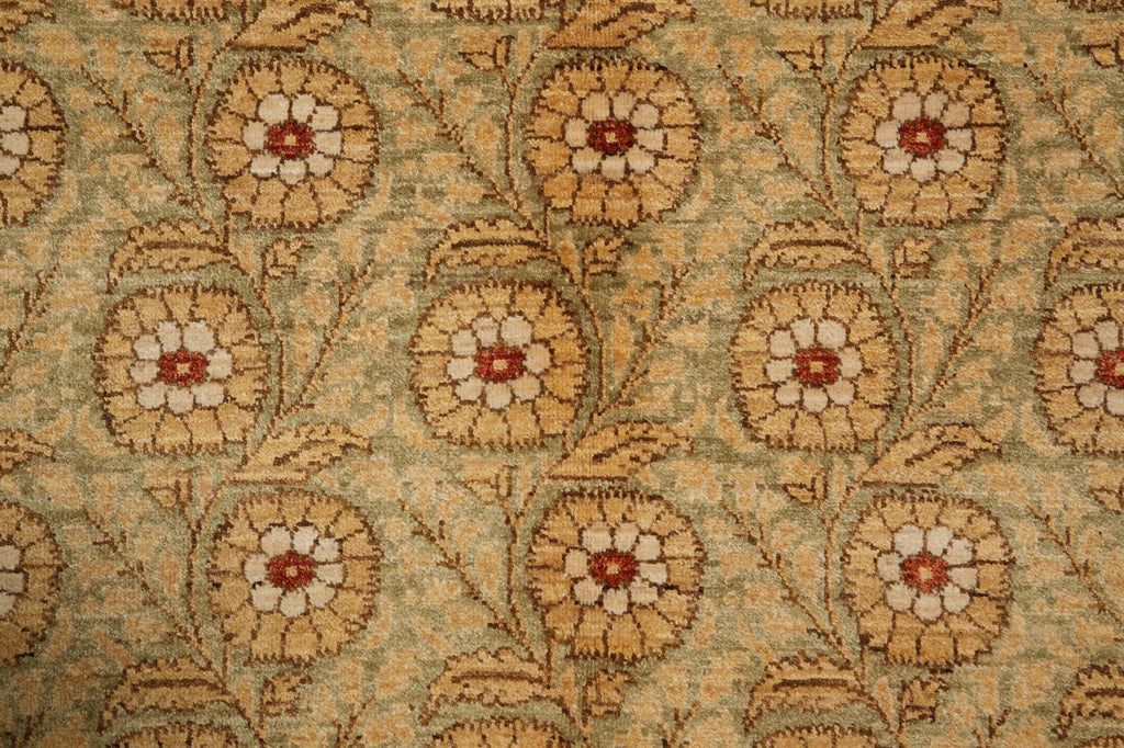 8x 10 Green Handmade Agra Rug Trasitional Modren #F-4402