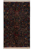 Load image into Gallery viewer, 4 x 7 Black Wool Afghan Baluch Rug #F-3228