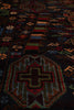 Load image into Gallery viewer, 4 x 7 Black Wool Afghan Baluch Rug #F-3228