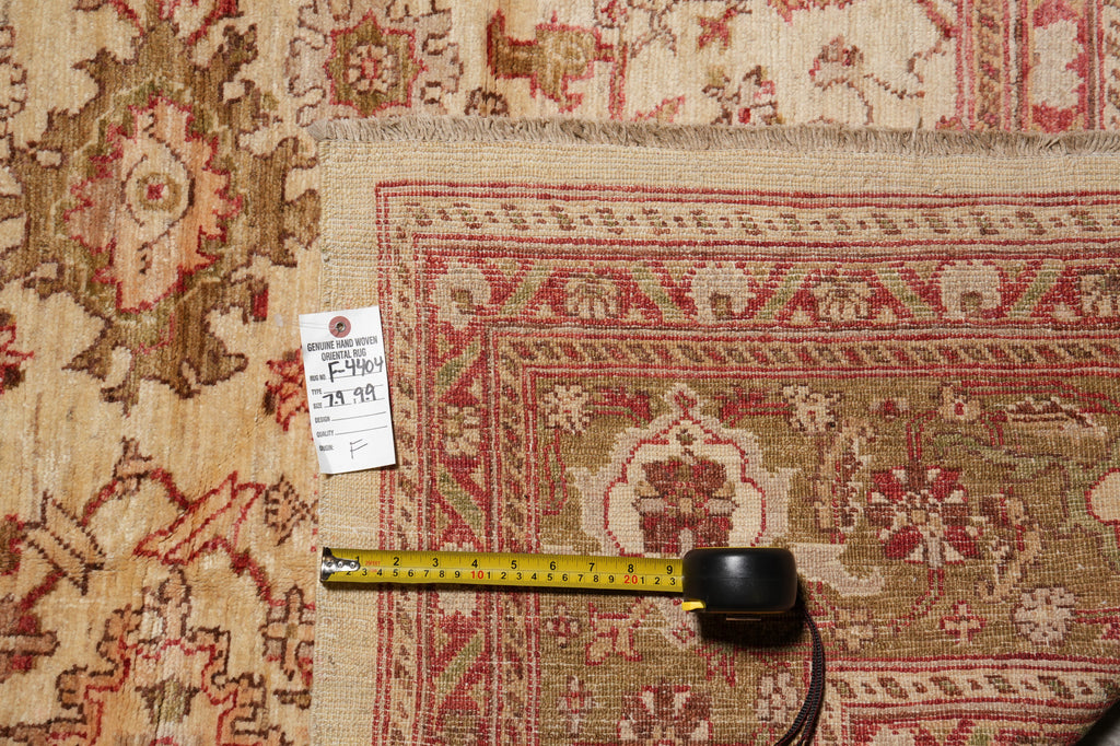 7.9 x 9.9 Chobi Peshawar Rug Beige Green #F-4404