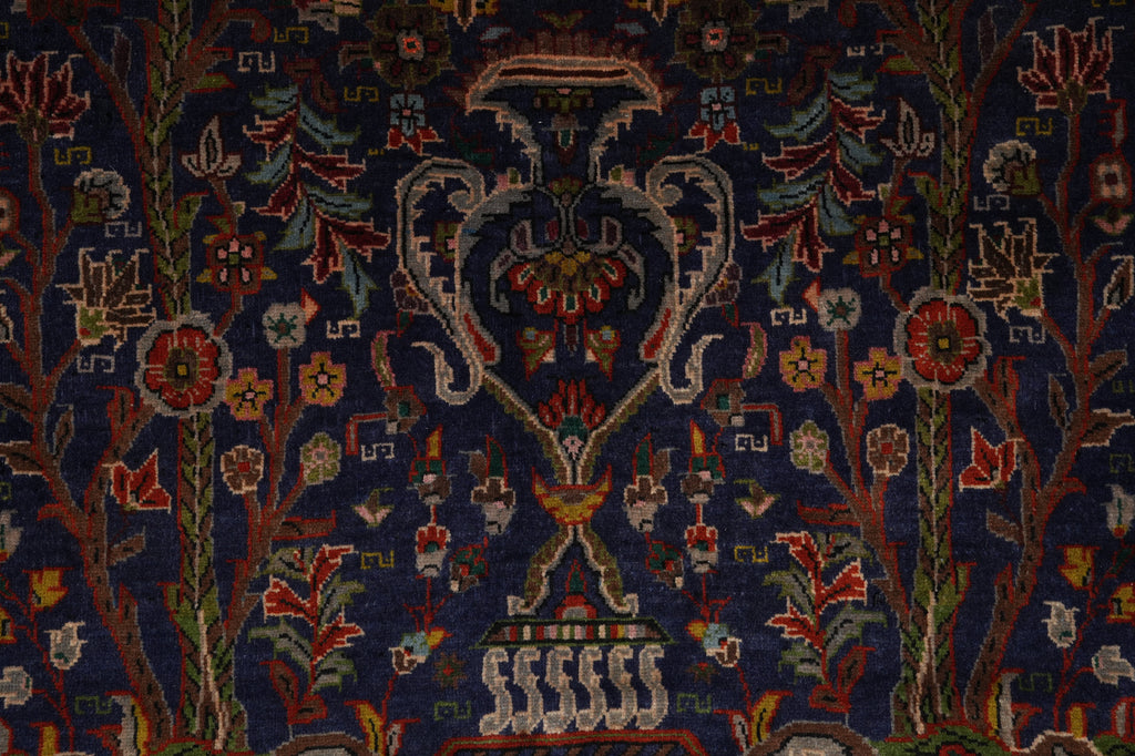 3.9 x 7 Tree of Life with Vase Tribal Afghan Wool Rug #F-3230