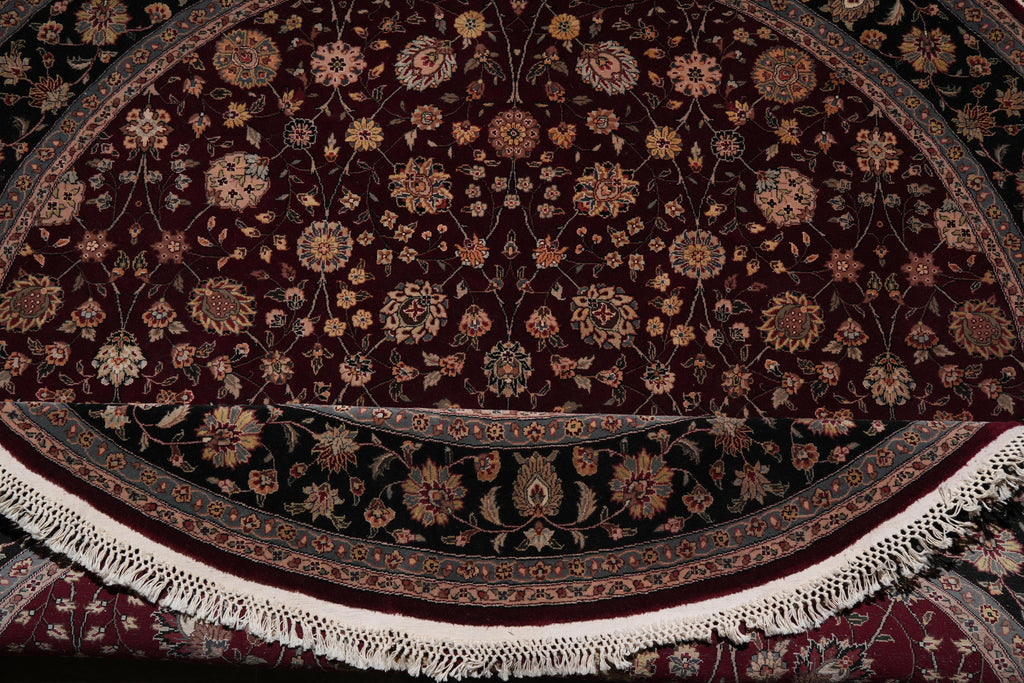 7.0 x 7.0 Round Fine Wool and Silk High Quality Handmade Rug #F-4055