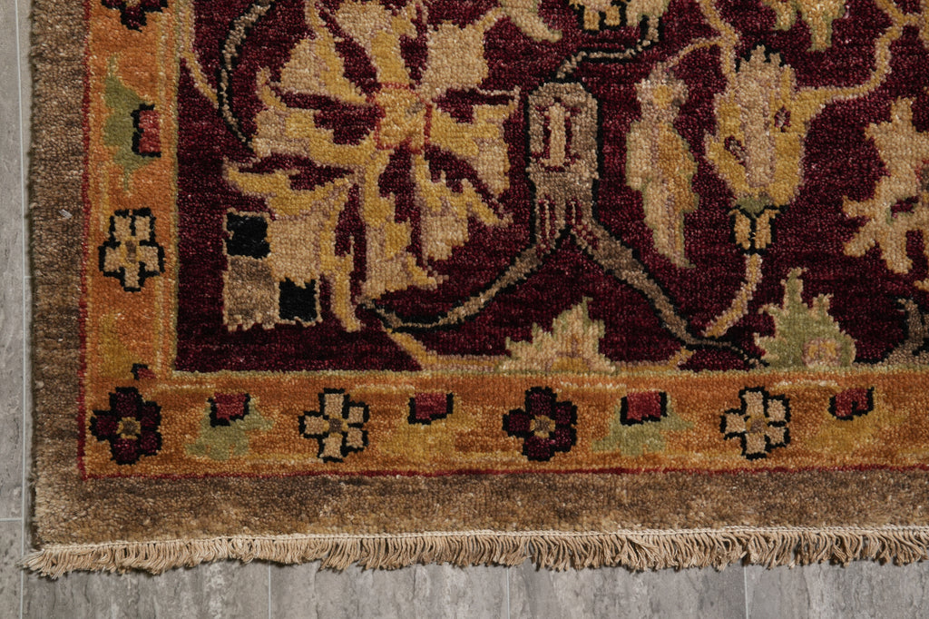 8.4 x 10 Quality Handmade Chobi Peshawar Rug Brown Burgundy #LA-52993