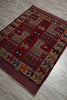 Load image into Gallery viewer, 4.4 x 6 Handmade Art and Craft Pictorial Animal Motif Afghan Wool Rug #F-3231