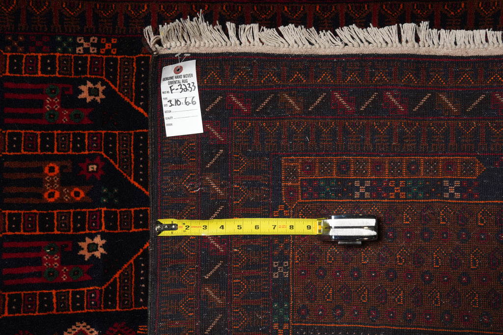 4 x 7 Handmade Wool Afghan Tribal Rug Art and Craft Animals #F-3233