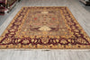 Load image into Gallery viewer, 8.4 x 10 Quality Handmade Chobi Peshawar Rug Brown Burgundy #LA-52993