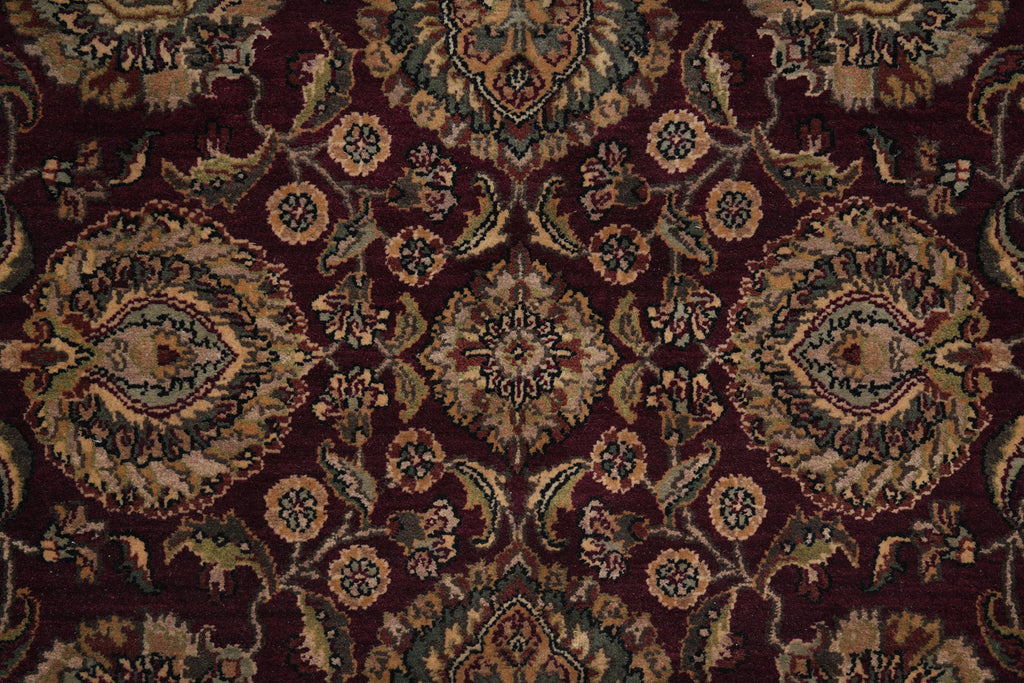 7.9 x 7.9 Round Jaipur Rug Dense Wool Burgundy #F-4056