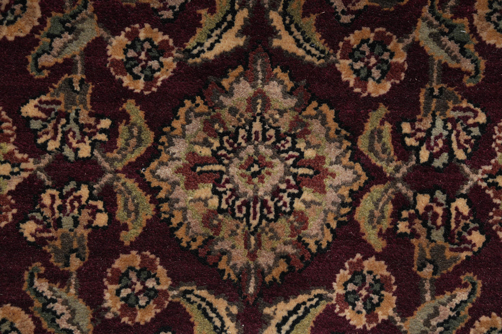 7.9 x 7.9 Round Jaipur Rug Dense Wool Burgundy #F-4056