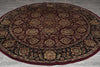 Load image into Gallery viewer, 7.9 x 7.9 Round Jaipur Rug Dense Wool Burgundy #F-4056