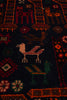Load image into Gallery viewer, 4 x 7 Handmade Wool Afghan Tribal Rug Art and Craft Animals #F-3233