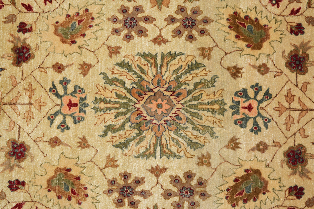 8 x 11.9 Quality Natural Wool Vegie Dye Handmade Agra Rug #LA-52922