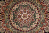 Load image into Gallery viewer, 7.1 x 7.1 Round FIne weave Quality Wool and Silk Rug Burgundy Black #F-4057