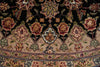 Load image into Gallery viewer, 7.1 x 7.1 Round FIne weave Quality Wool and Silk Rug Burgundy Black #F-4057