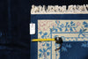 Load image into Gallery viewer, 10 x 13.8 Plain Field Dark Blue Handmade Rug Modern Transitional #F-4406