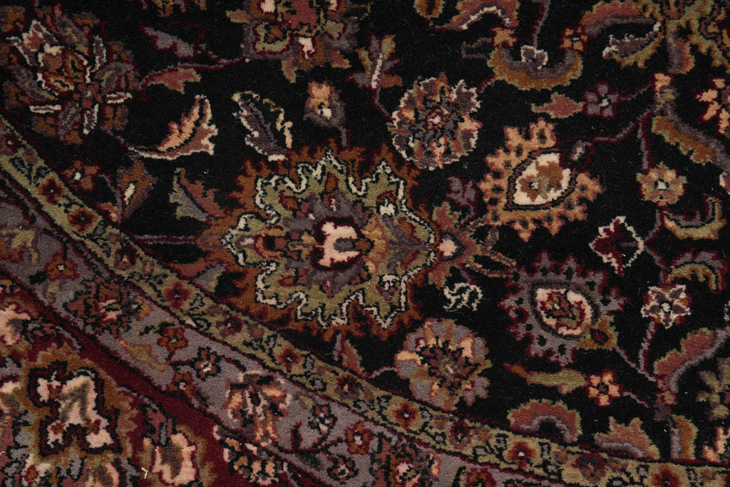 8.0 x 8.0 Round Quality Jaipur Rug Dense Wool Black #F-4058