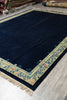 Load image into Gallery viewer, 10 x 13.8 Plain Field Dark Blue Handmade Rug Modern Transitional #F-4406