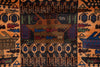 Load image into Gallery viewer, 3.8 x 6.4 Brown Wool Afghan Baluch Rug #F-3239